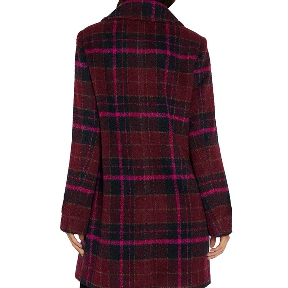 Sam Edelman double breasted plaid coat L - Picture 2 of 7